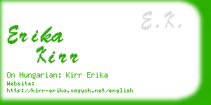 erika kirr business card